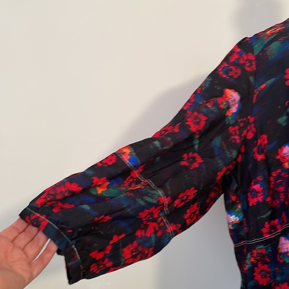 Rachel Comey for Target Black Maxi Dress with Red Floral Print - Picture 3 of 10